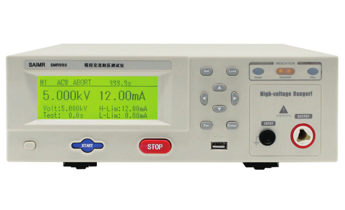 1uA Tester di isolamento ad alta tensione di risoluzione di corrente Hi Pot Meter con interfaccia I/O